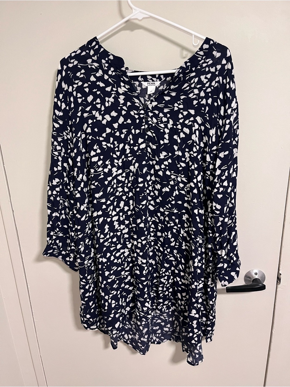 Penningtons Navy and White Printed Tunic